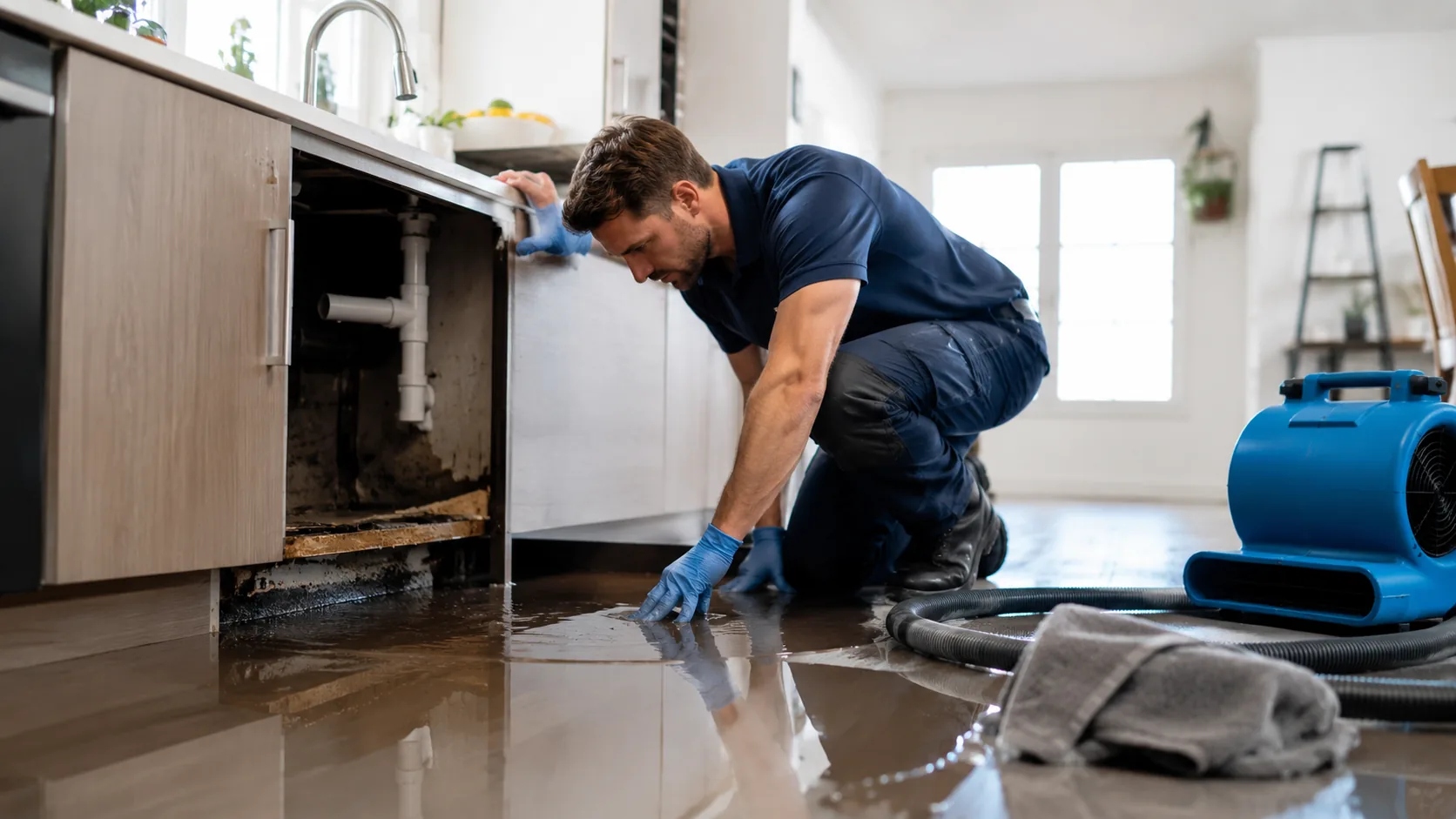 Water damage cleanup and drying
